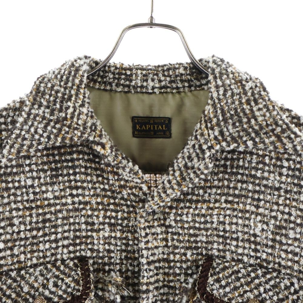 KAPITAL (キャピタル) fancy tweed board shirt ファンシー ツイード