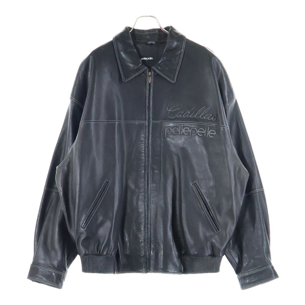 pelle pelle (ペレペレ) CADILLAC キャデラック ロゴ刺繍 ジップアップ