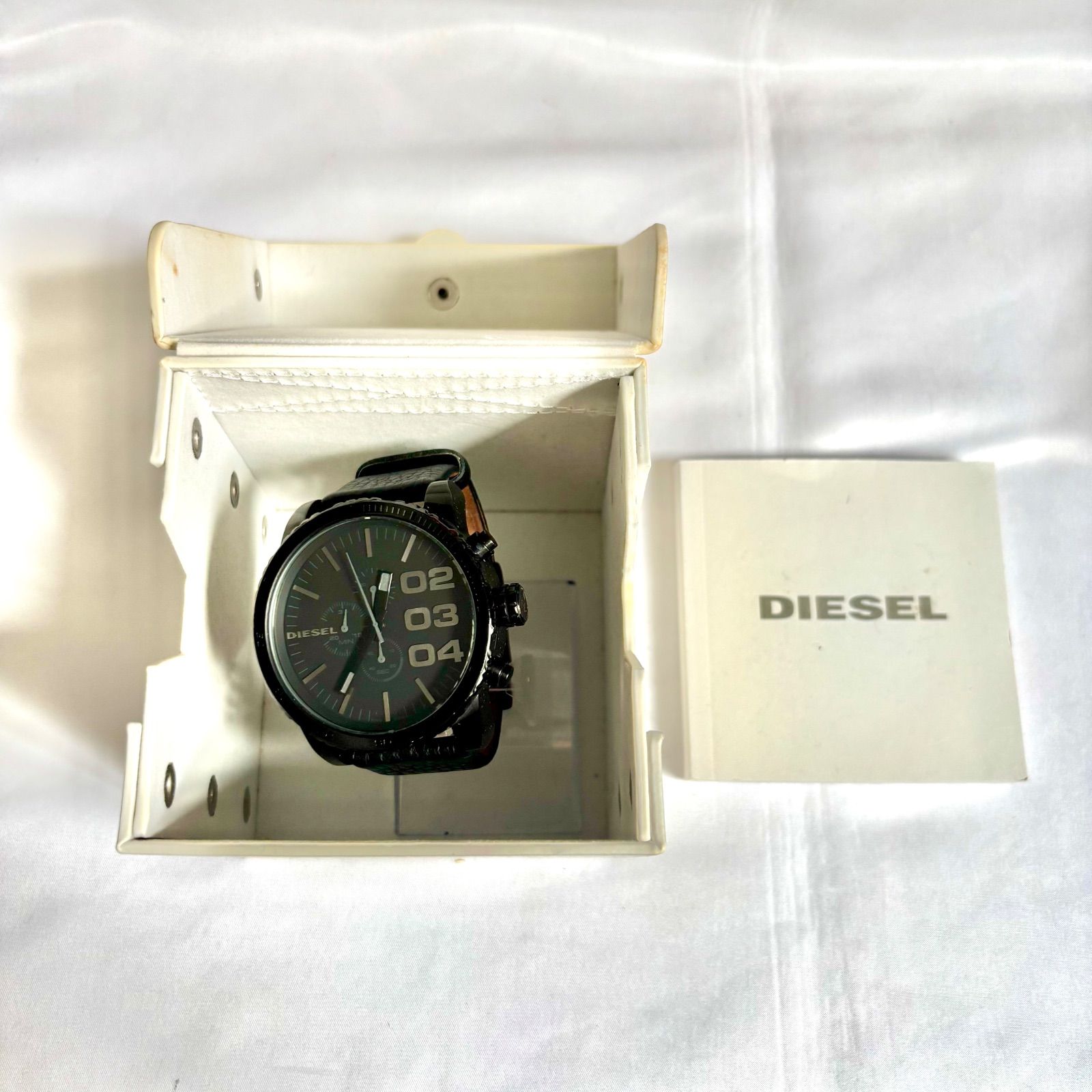 箱付/新品電池】DIESEL ディーゼル メンズ 腕時計 オールブラック DZ 