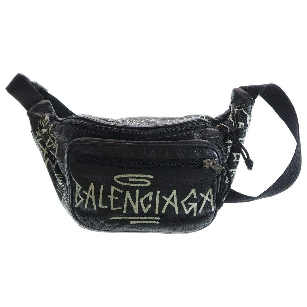 国内完売 BALENCIAGA エクスプローラーグラフィティレザーウエストバッグ BALENCIAGA (バレンシアガ) エクスプローラー グラフィティ ベルト