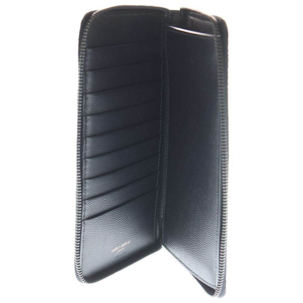 SAINT LAURENT PARIS (サンローランパリ) YSL ラウンドジップ レザー