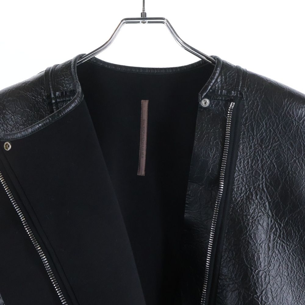 Rick Owens (リックオウエンス) 17AW レザーポンチョ型ジャケット  