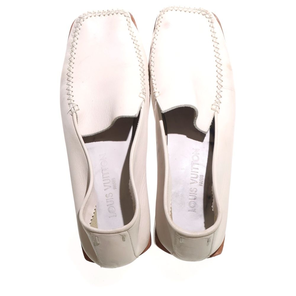 LOUIS VUITTON (ルイヴィトン) スクエアトゥ デッキシューズ レザー