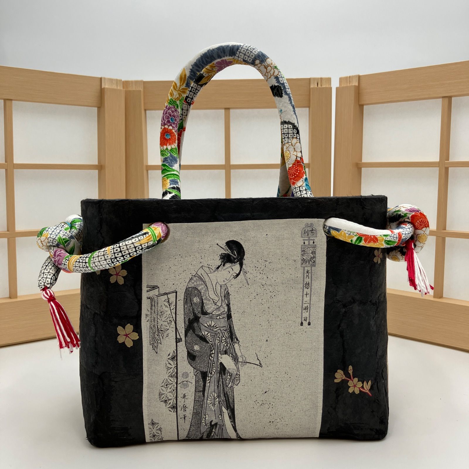 ジャパニーズアートバッグ（一閑張りバッグ No46) - メルカリ