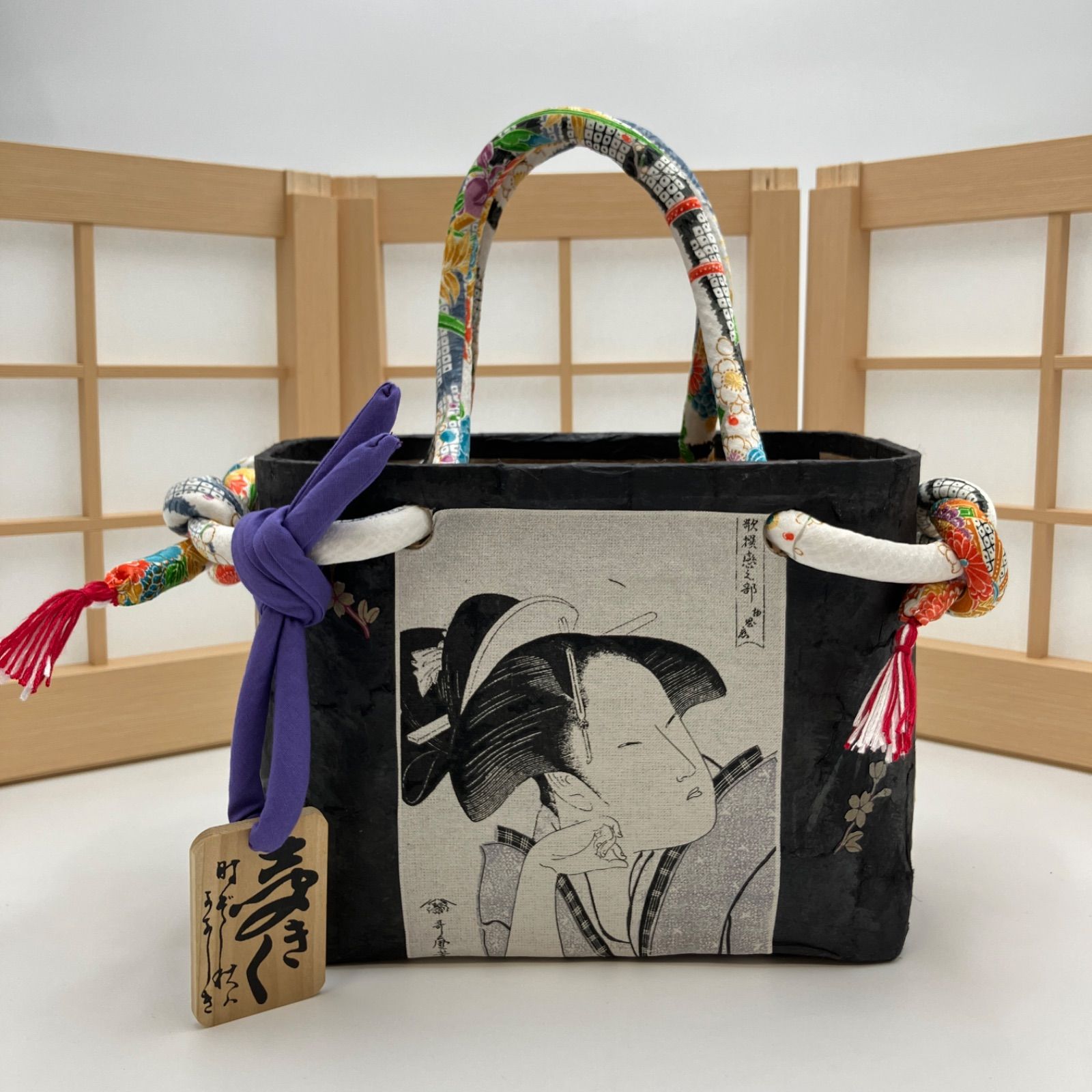 ジャパニーズアートバッグ（一閑張りバッグ No46) - メルカリ