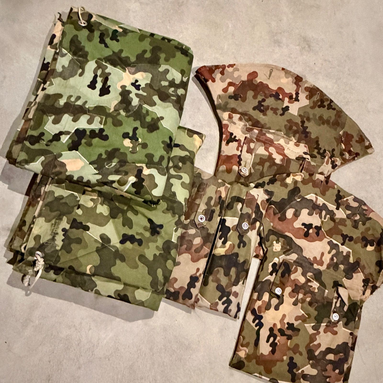 50s アメーバカモ 西ドイツ軍幕 フルセット リバーシブル パップテント