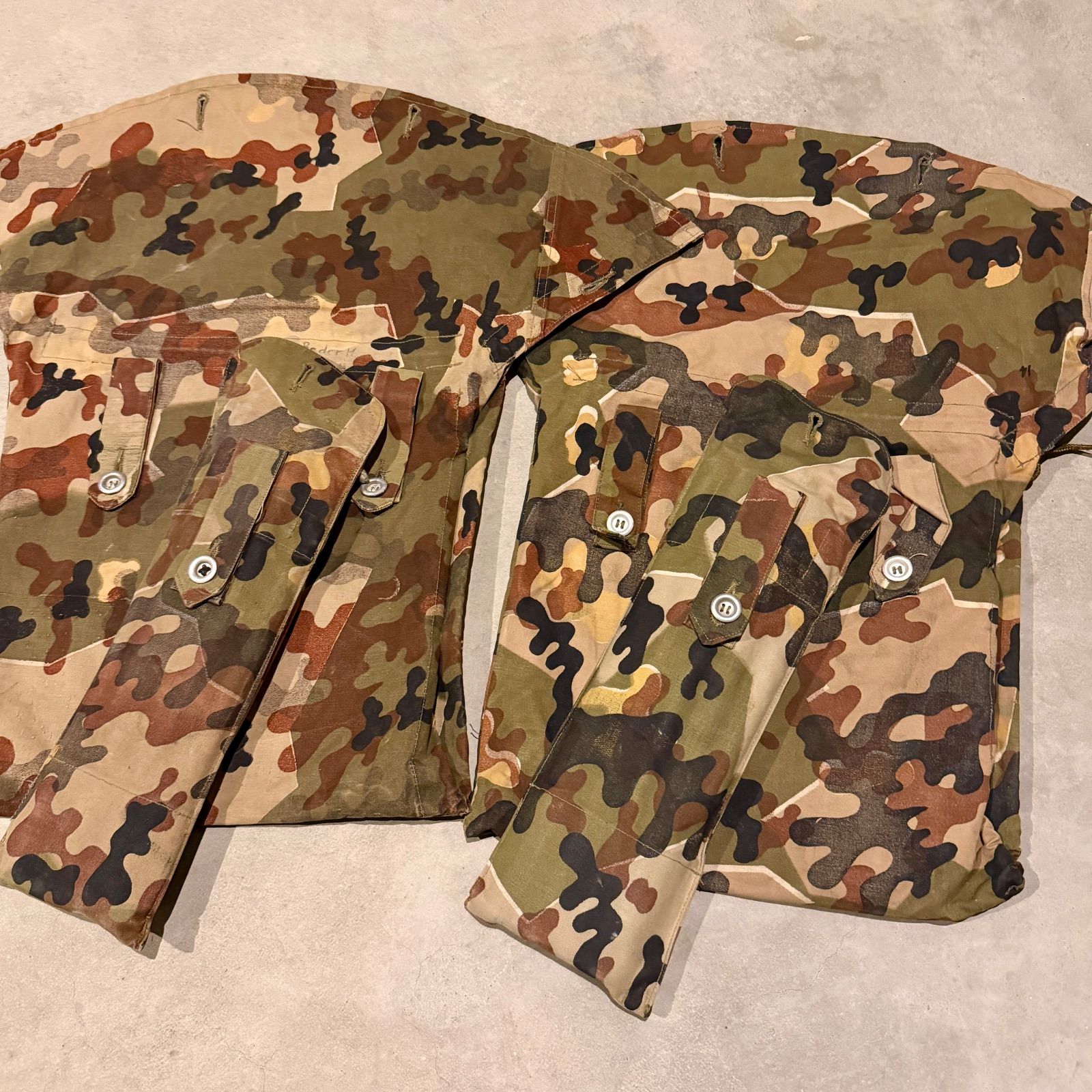 50s アメーバカモ 西ドイツ軍幕 フルセット リバーシブル パップテント