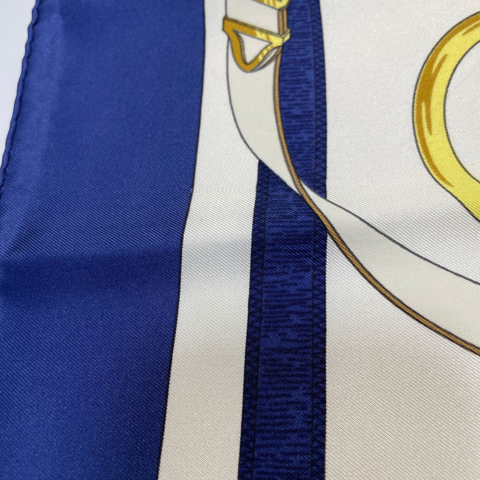 2511-207｜エルメス カレ 90 スカーフ シルク ブルー - メルカリ