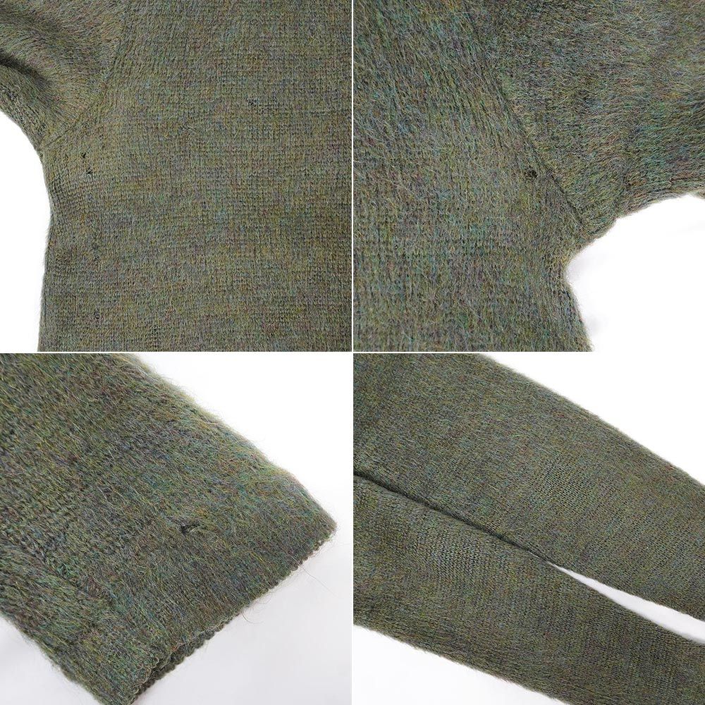 60sカーディガングリーン系カートコバーングランジ古着ビンテージモヘアシャギー 60s ヴィンテージ モヘアカーディガン カートコバーン グランジ