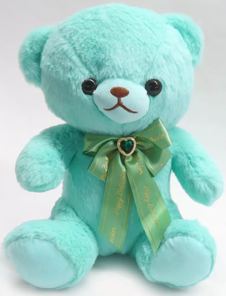 中古】ぬいぐるみ 5月(エメラルドカラー/愛・幸運) Happy Birthcolor