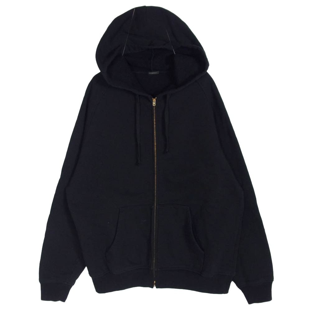 COMOLI コモリ 25SS B01-05001 コットン裏毛ジップパーカー ブラック系