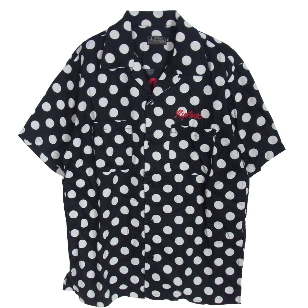 ヒステリックグラマー SEE NO EVIL アロハシャツ ドット L 刺繍 HYSTERIC GLAMOUR ヒステリックグラマー 18SS DOT 総柄 SEE NO EVIL