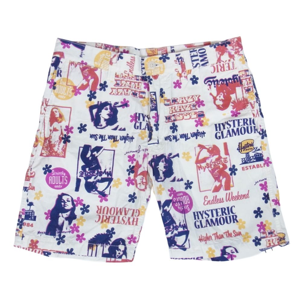 hysteric gramor ヒステリックグラマー　ショートパンツ　総柄 HYSTERIC GLAMOUR ヒステリックグラマー 0232AM03 ガール総柄 ショート