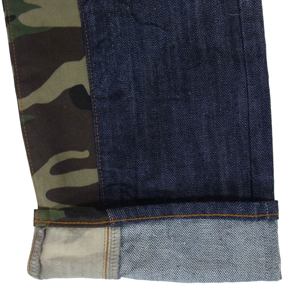 KOJIMA GENES 児島ジーンズ モンキー コンボ カモ柄 パンツ インディゴ