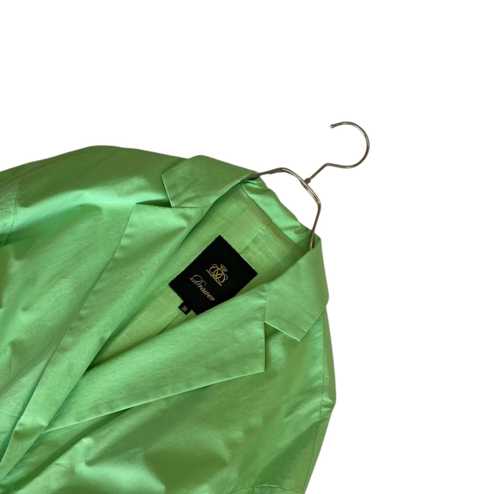 ドゥロワー コットンムソウギャザーコート ライム グリーン 定価9.9万