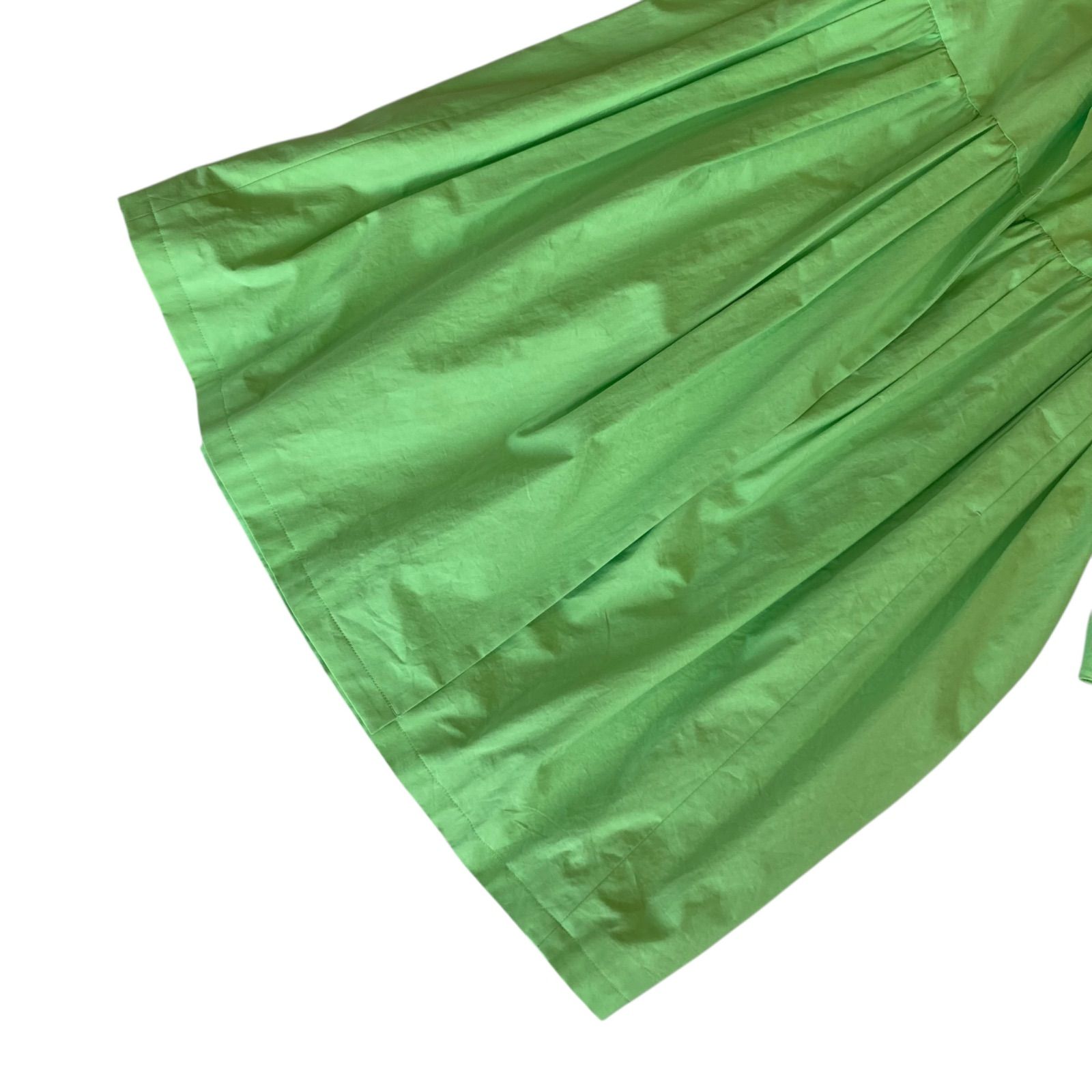 ドゥロワー コットンムソウギャザーコート ライム グリーン 定価9.9万