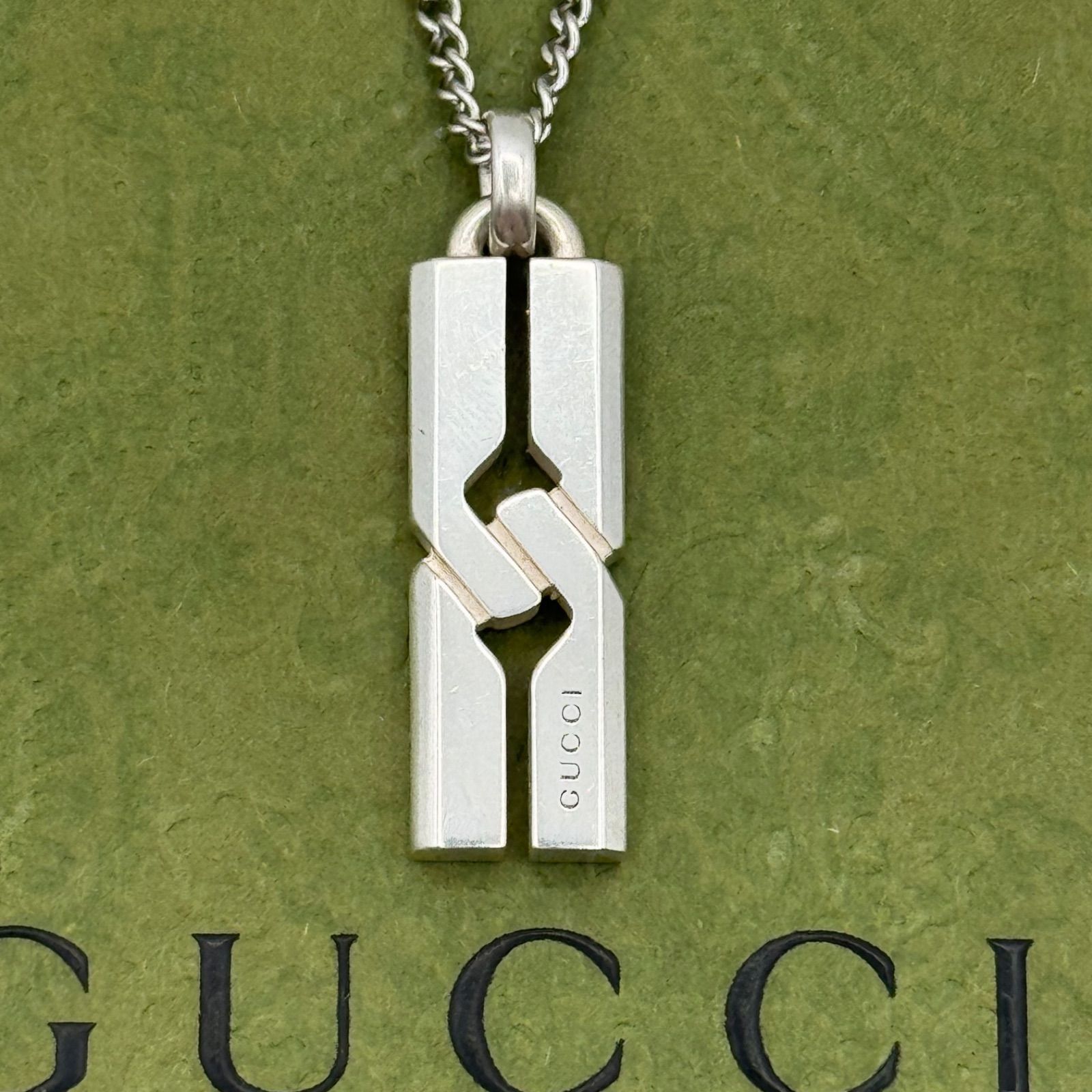 GUCCI ノット インフィニティ プレート 50cm ネックレス 1-62b-売上激安