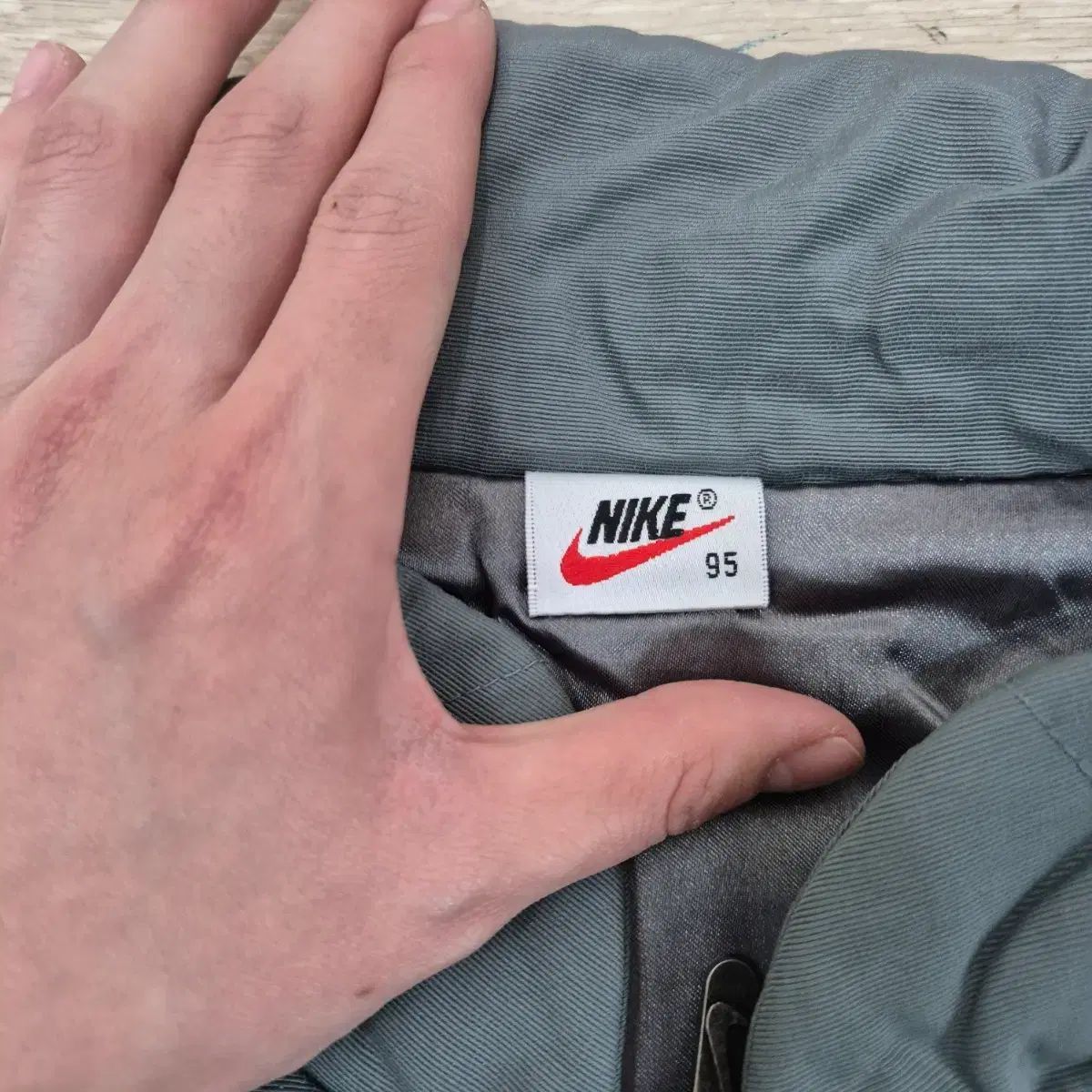 90\u0027s NIKE ナイロンベスト メタリックブルー 中綿入り ナイキ 90s 