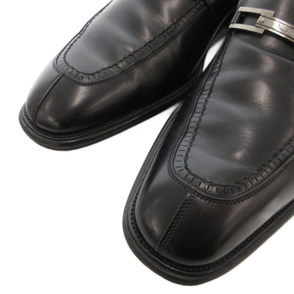 Ferragamo カンガルーレザー　ビットローファー　黒 Salvatore Ferragamo ビットローファー ガンチーニ メンズ SIZE 8