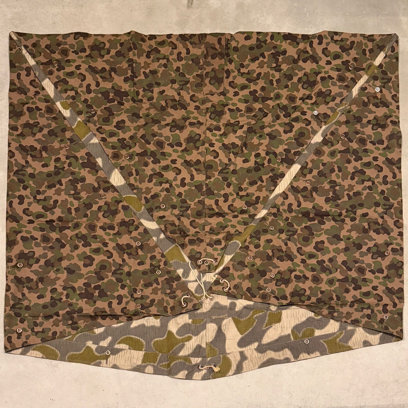 ②4枚セット 軍幕 オーストリア軍 スワンプカモ ポンチョ テント