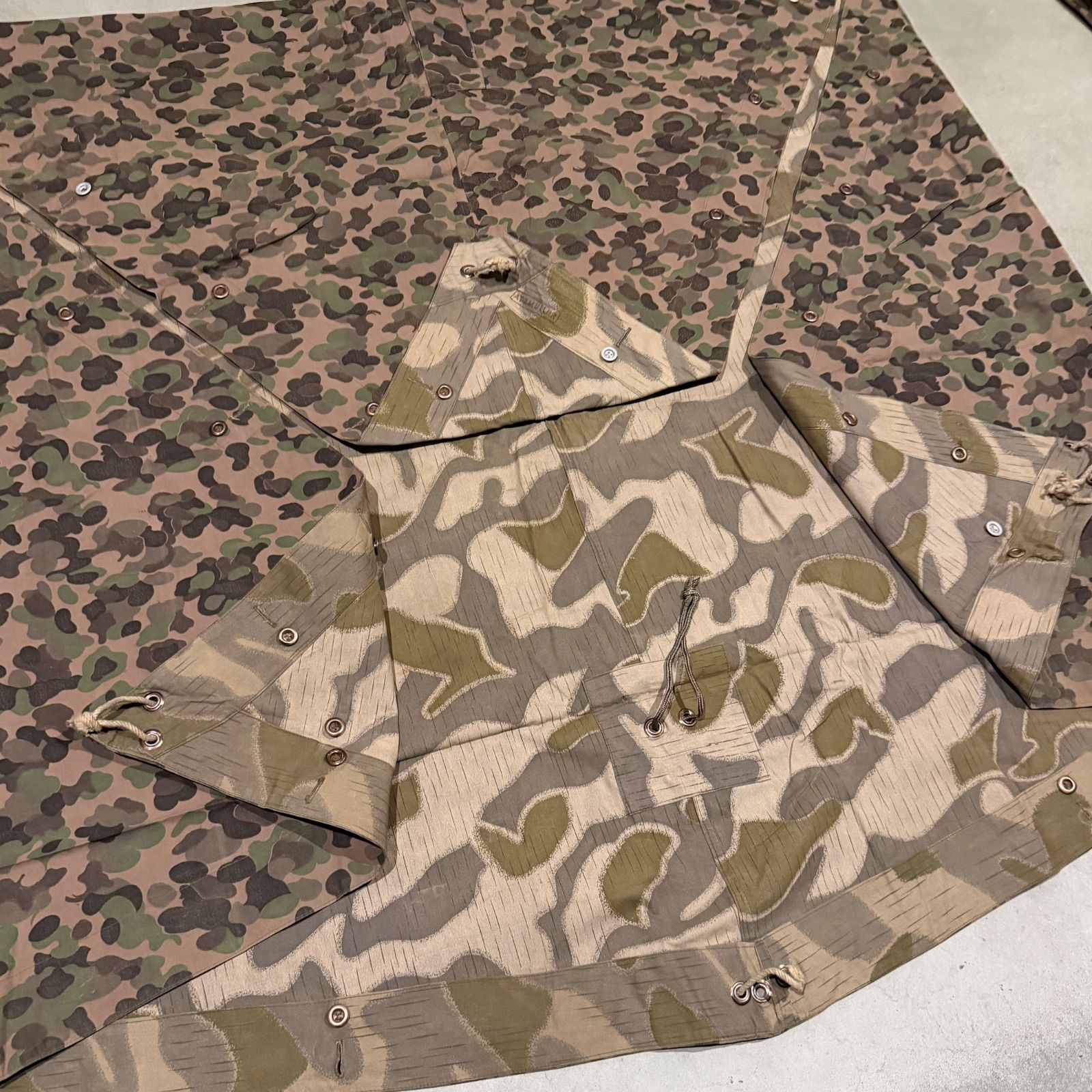 ②4枚セット 軍幕 オーストリア軍 スワンプカモ ポンチョ テント