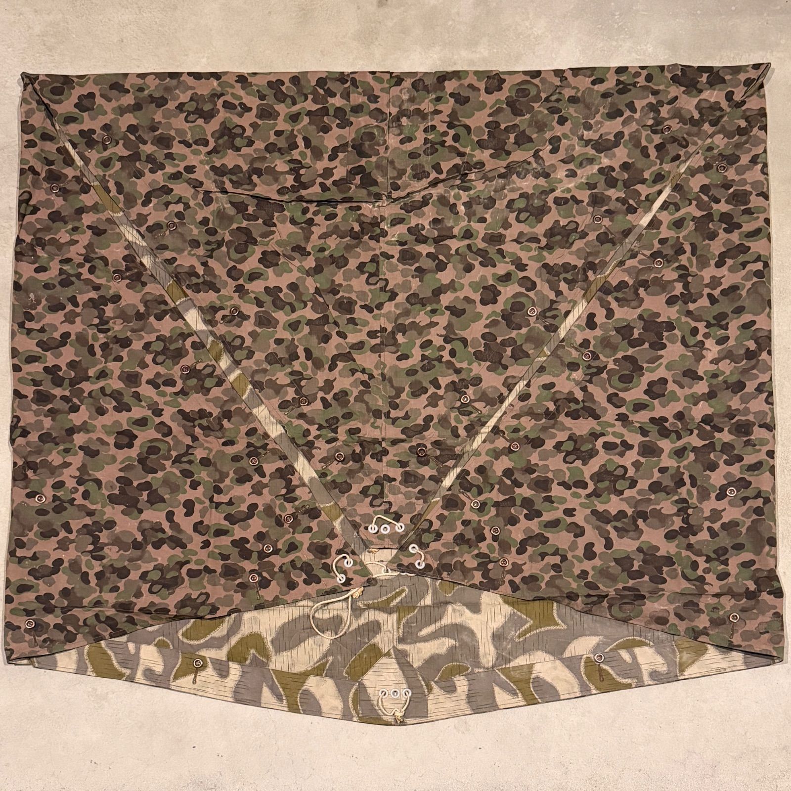 ②4枚セット 軍幕 オーストリア軍 スワンプカモ ポンチョ テント