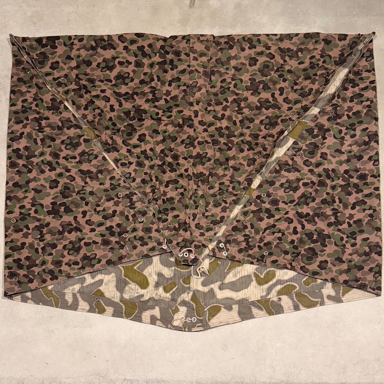 ②4枚セット 軍幕 オーストリア軍 スワンプカモ ポンチョ テント