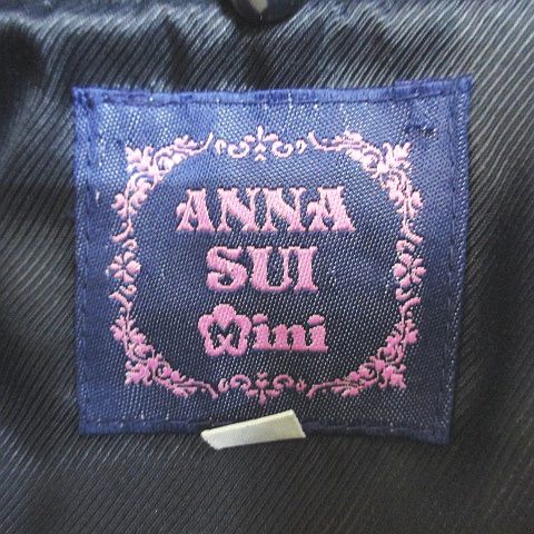 アナスイ ANNA SUI mini ステンカラーコート ミドル丈 120 紺系