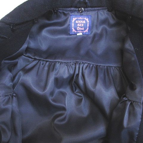 アナスイ ANNA SUI mini ステンカラーコート ミドル丈 120 紺系