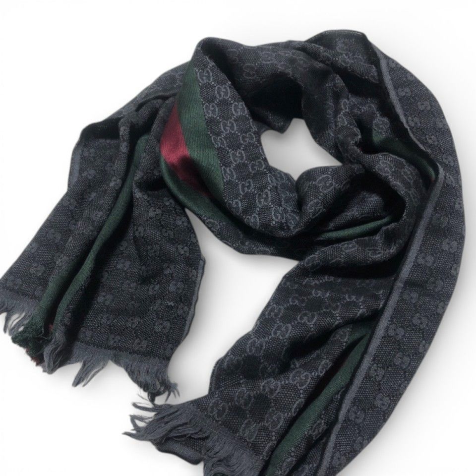 GUCCI グッチ マフラー ストール GG柄 シェリーライン 147351 4G704