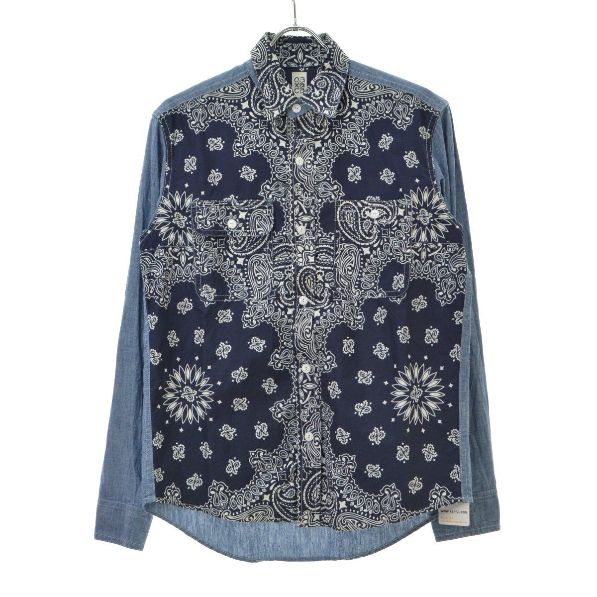 OAXACA】ペイズリー切替シャンブレー長袖シャツ - メルカリ