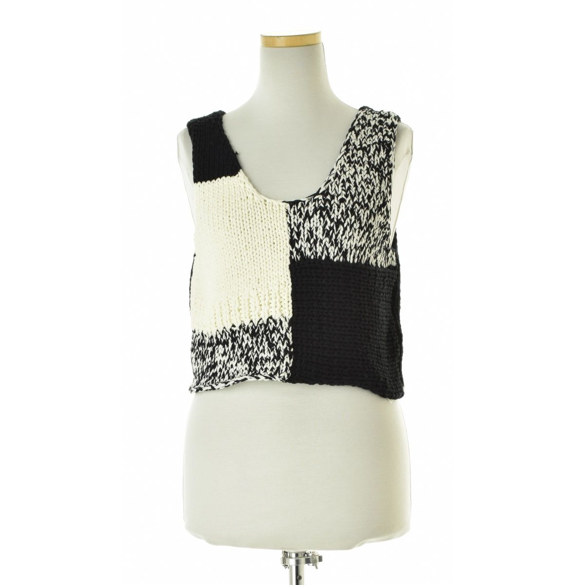 YENN】25AW Y252-91044 PATCHWORK BUSTIER パッチワークビスチェニット