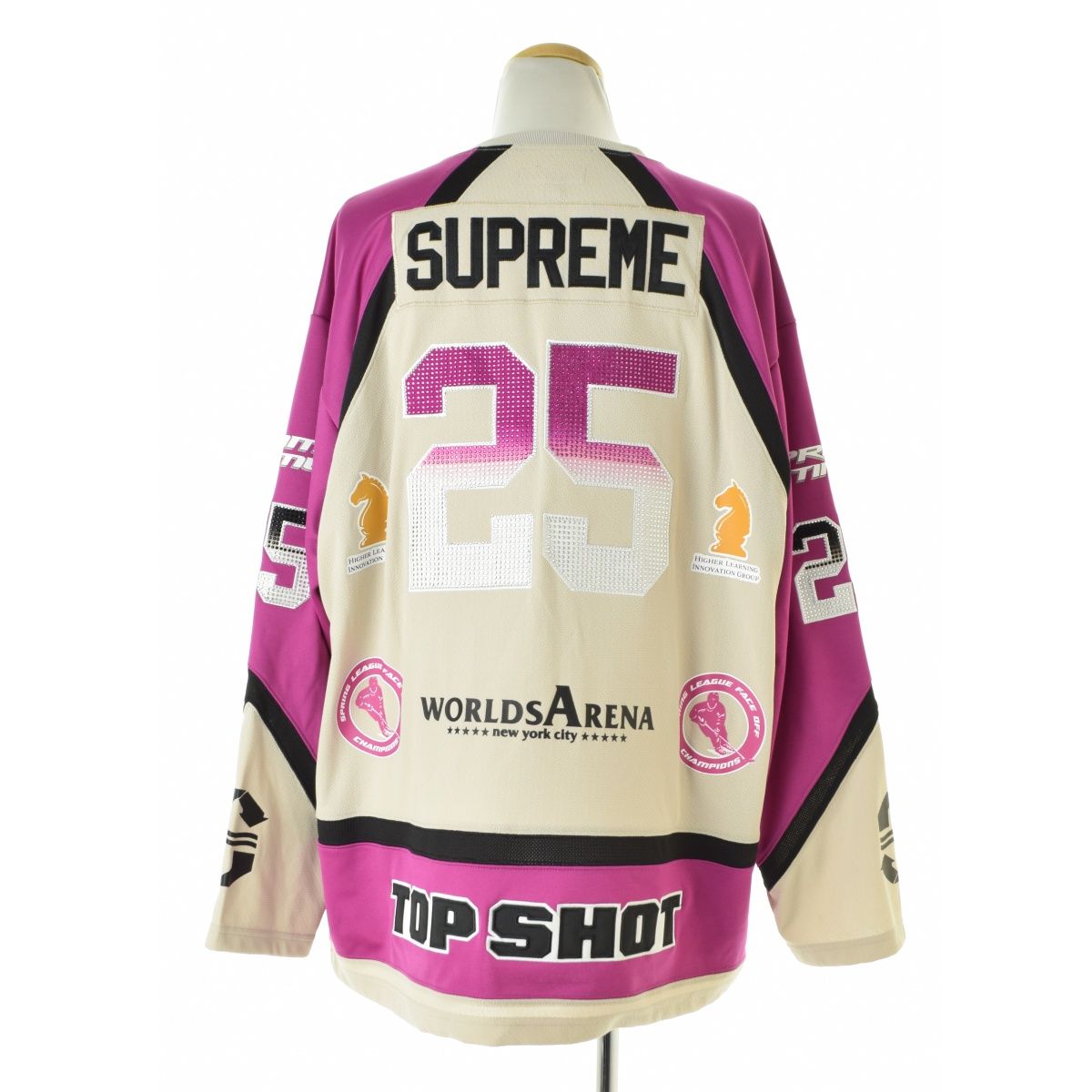 SUPREME】25SS Rhinestone Hockey Jersey ラインストーンホッケー