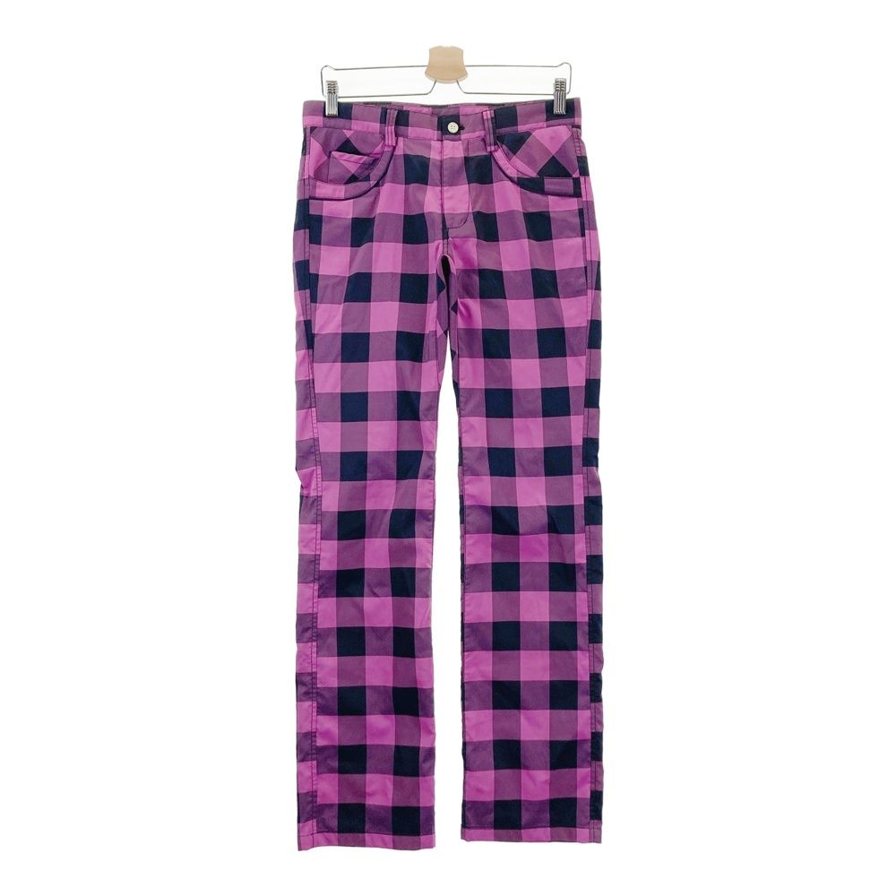 サイズ：76 ADIDAS GOLF アディダスゴルフ ロングパンツ チェック柄