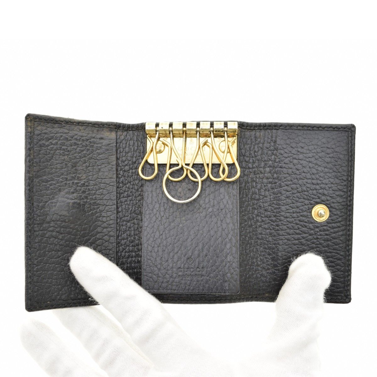 GUCCI】456118 ダブルG GGマーモント レザー 6連キーケース - メルカリ