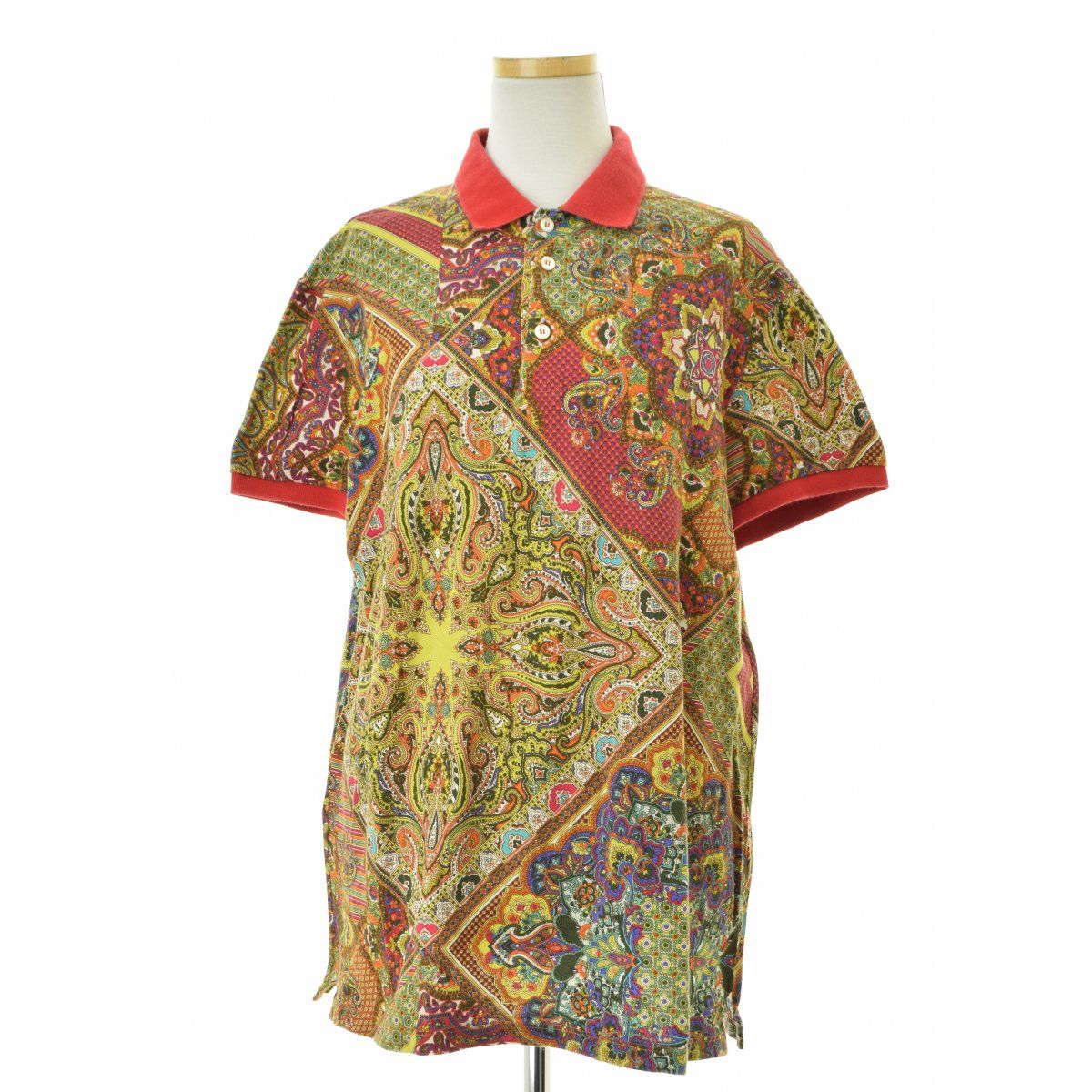 ETROペイズリー柄 半袖ポロシャツ ETRO】イタリア製 ペイズリー ユニセックス半袖ポロシャツ - メルカリ