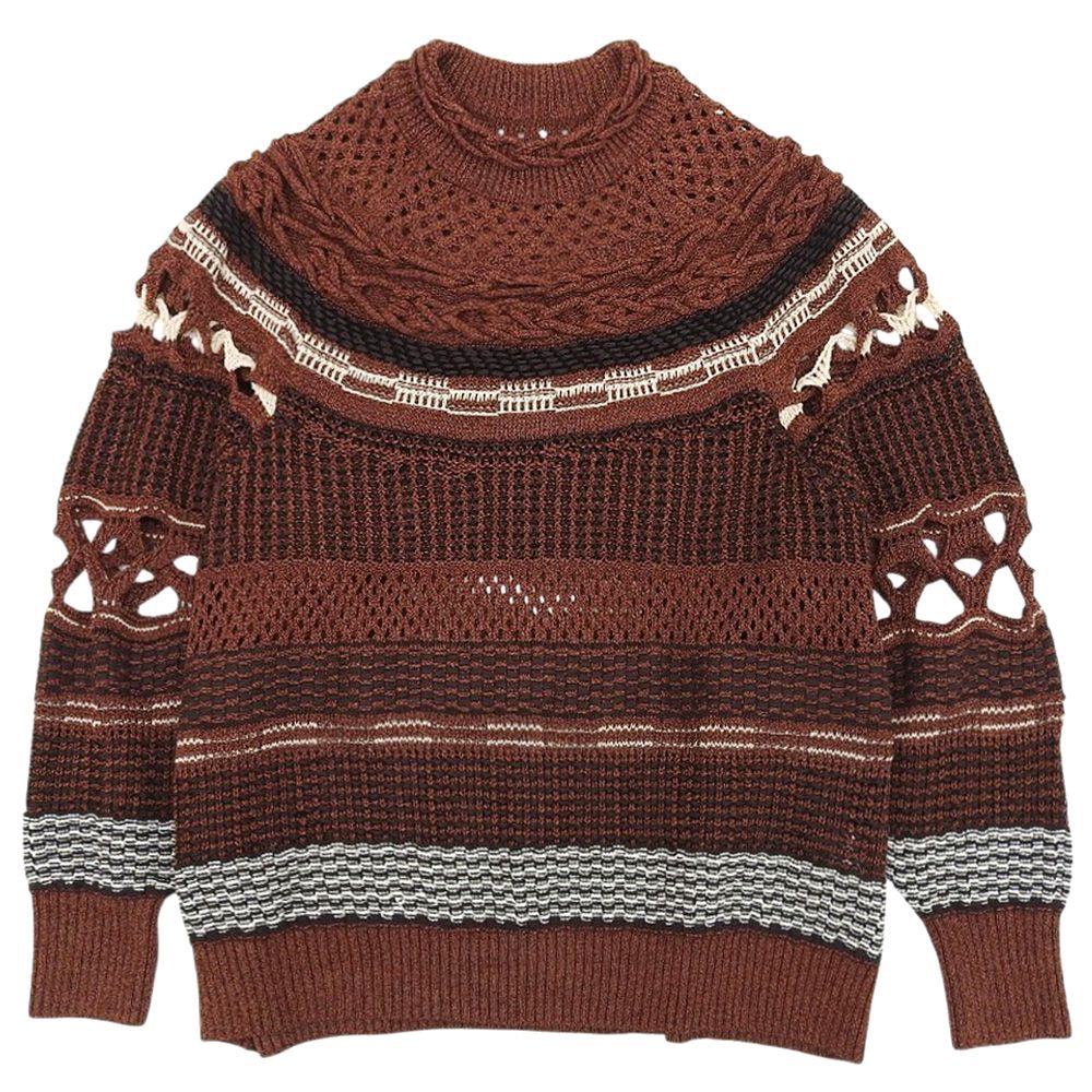 Mame Kurogouchi マメクロゴウチ 美品 Bamboo Basket Pattern Knitted