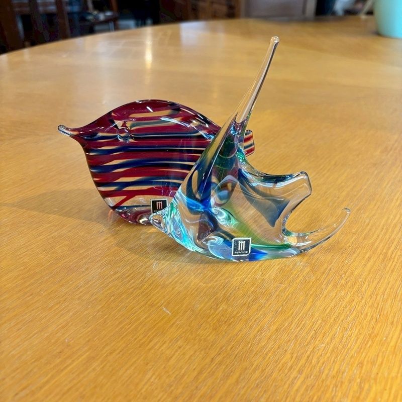 マルティグラス 魚 ペアセット ガラス 置物 MultiGlass 熱帯魚