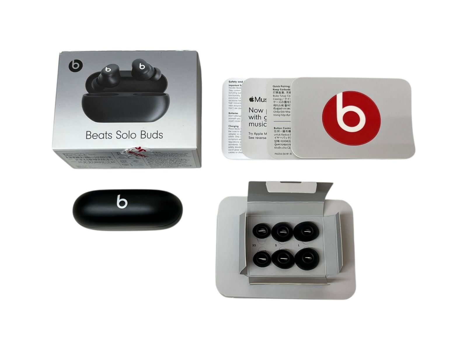 M*Y様 【ほぼ未使用】Beats Solo buds 黒 正常動作　付属品完備 Beats by Dr. Dre (ビーツ) Solo Buds ソロ バッズ ワイヤレスイヤホン