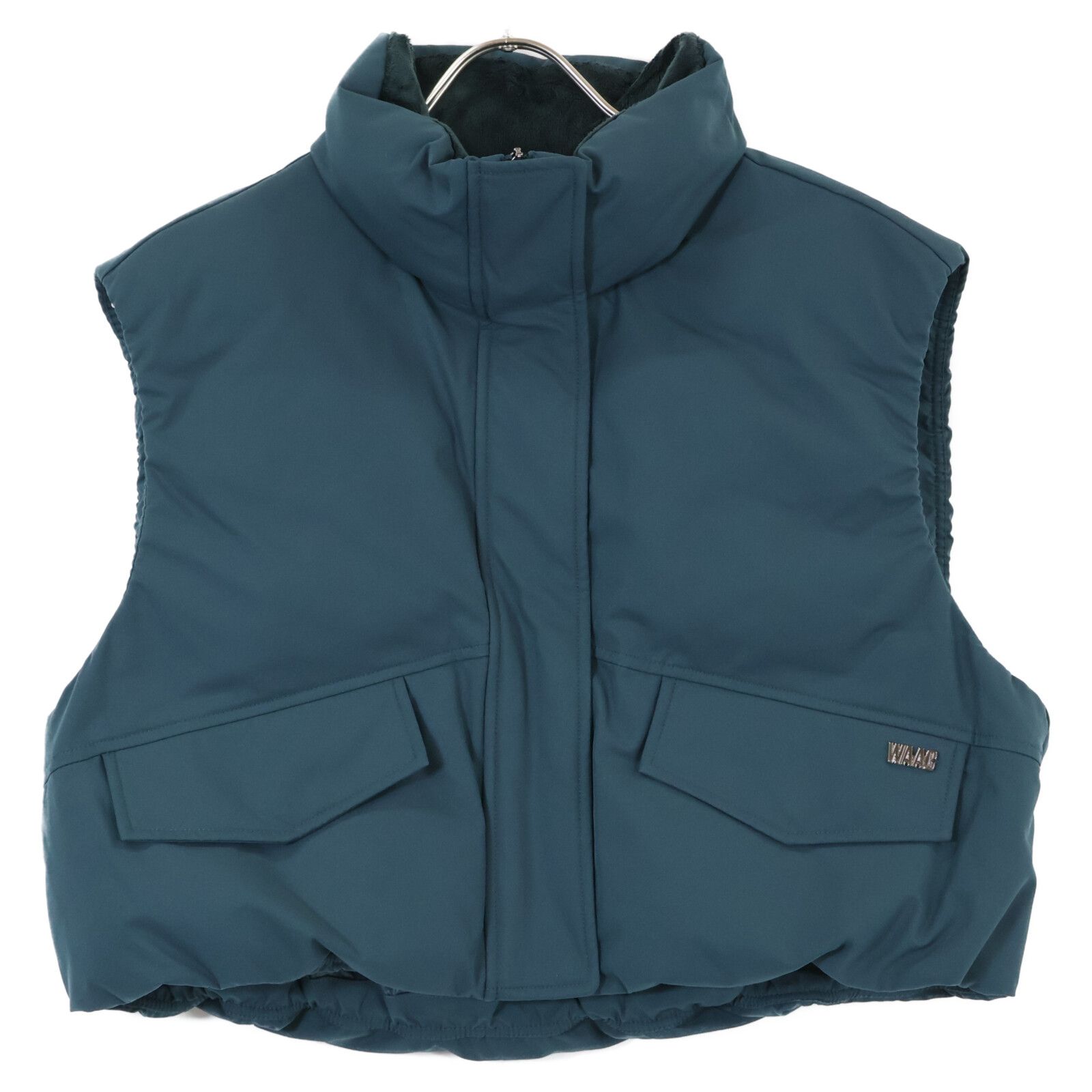 WAAC ワック ｸﾞﾘｰﾝ ｼﾞｯﾌﾟｱｯﾌﾟ ｼｮｰﾄ丈 ﾀﾞｳﾝﾍﾞｽﾄ/ﾊｰﾌﾊﾟﾝﾂ ｾｯﾄｱｯﾌﾟ S/26