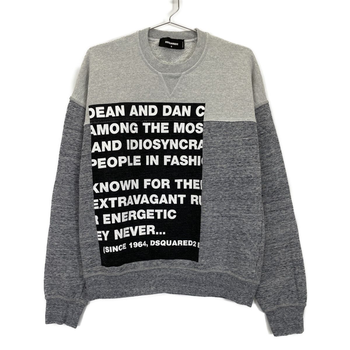 DSQUARED2 ディースクエアード S74GU0516 ｸﾞﾚｰ ﾄﾞｯｷﾝｸﾞ ｽｳｪｯﾄｼｬﾂ S