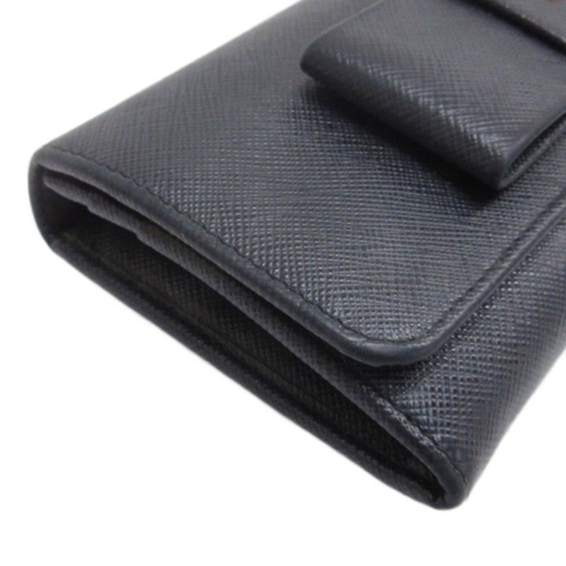 プラダ PRADA サフィアーノレザー ロゴ 長財布 リボン ブラック - メルカリ