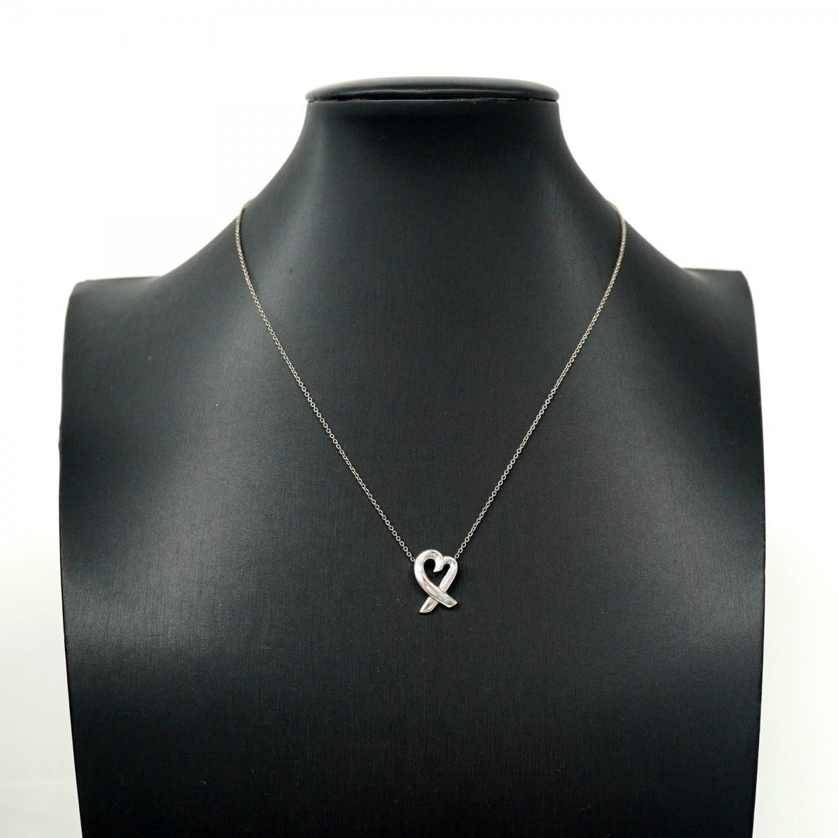 6jab0233】ティファニー ネックレス ラビングハート シルバー925【中古