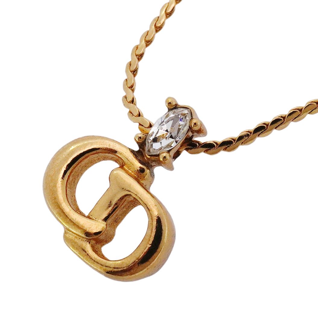 Dior クリスチャンディオール ネックレス CD ロゴ ラインストーン Christian Dior（クリスチャン・ディオール） ロゴ ラインストーン