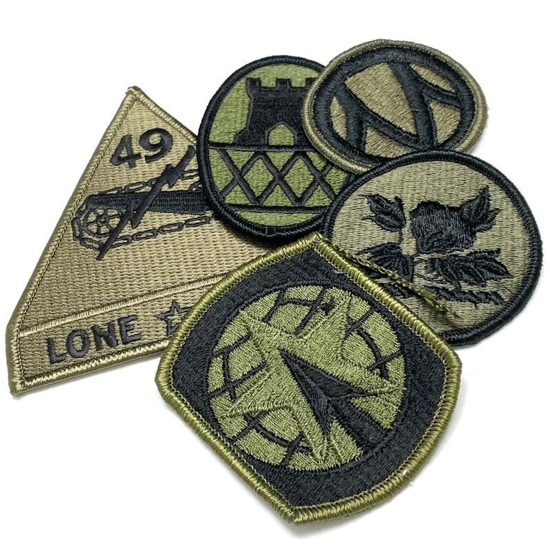 【5枚セット】アメリカ軍 OD 部隊章ワッペン 新品 ＯＤ５-Ｇ-