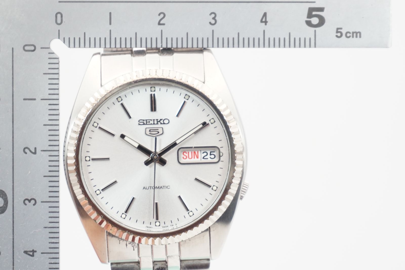 ⭐ SEIKO セイコー 5 7S26-0500 自動巻 デイデイト シルバー文字盤