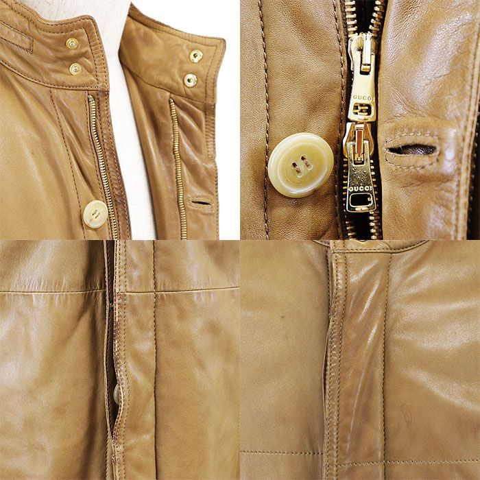 SALE】GUCCI グッチ ヴィンテージ レザーコート リアルレザー 本革