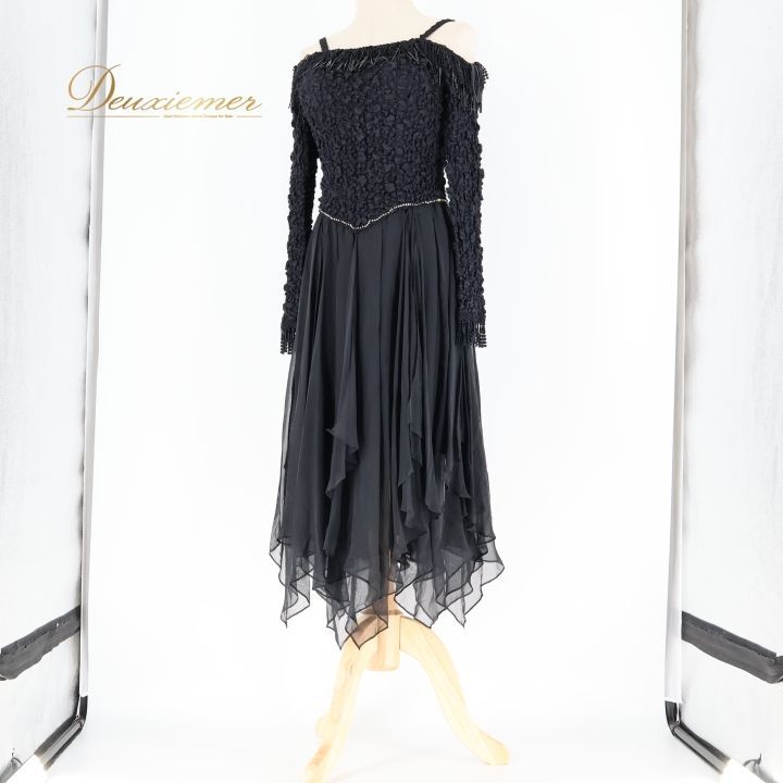 【美品 社交ダンス衣装】ワンピース ドレス ラテン パーティー 黒 シンプル 社交ダンス 衣装 ラテン ドレス ワンピース パーティドレス 黒 レース