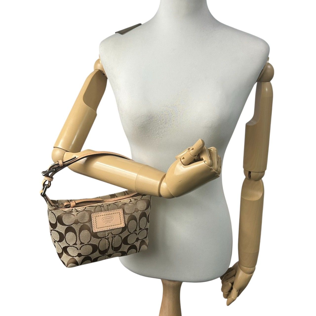 未使用 コーチ ミニ エッジ ベルト バッグ シグネチャー キャンバス ベージュ 未使用 コーチ ミニ エッジ ベルト バッグ シグネチャー キャンバス