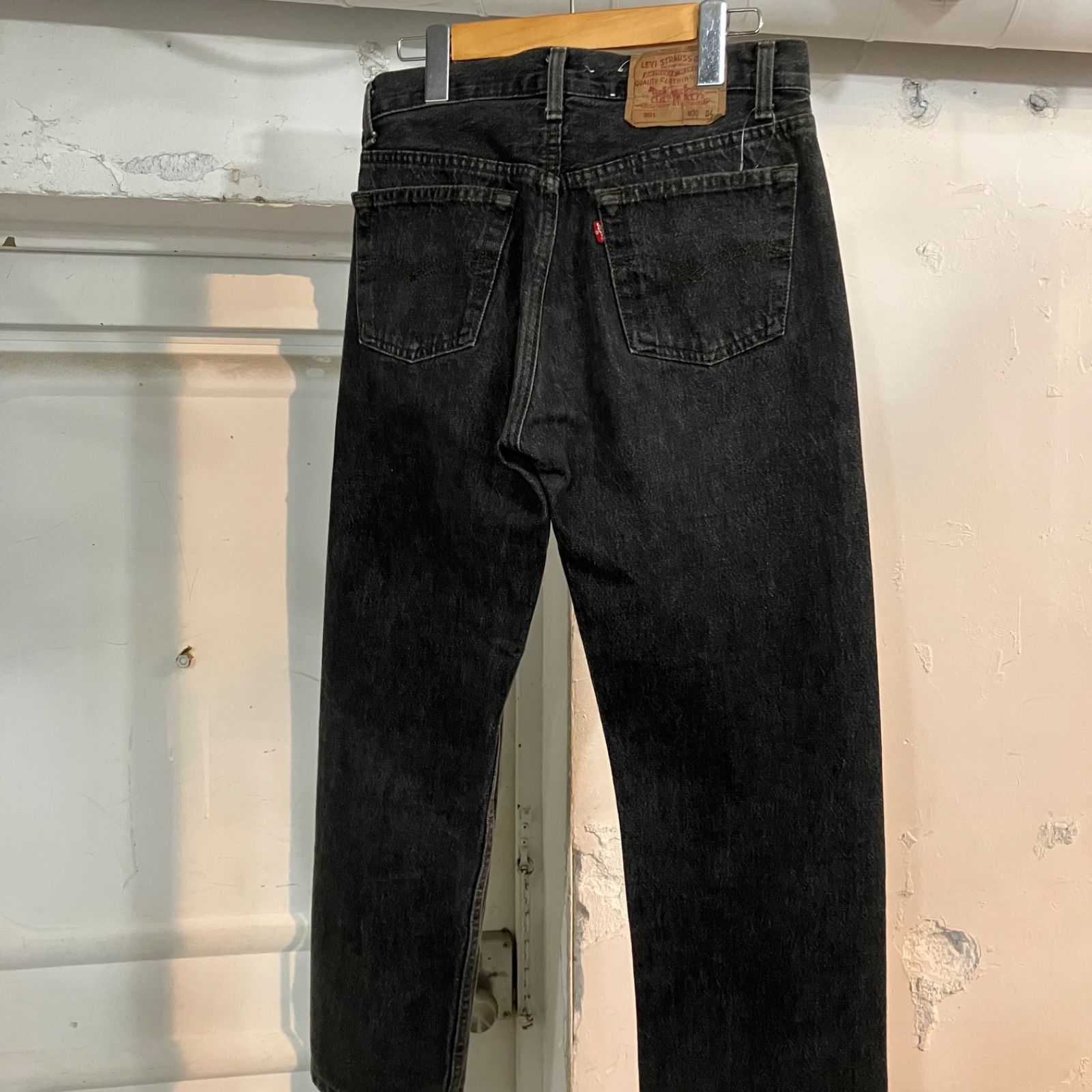 90s LEVI'S / リーバイス USA製 501 先染めブラック デニムパンツ